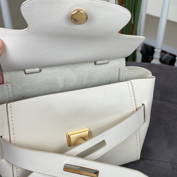 ZAC POSEN ~ Brigette Belted Leather Handbag ~ Swan ~ NWT! - Picture 8 of 12